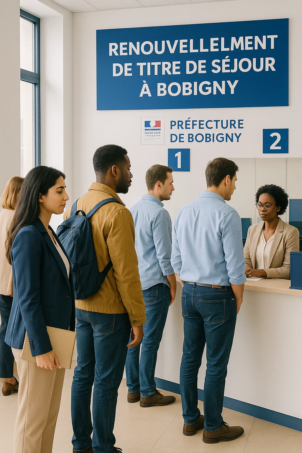 renouvellement titre de séjour à Bobiny