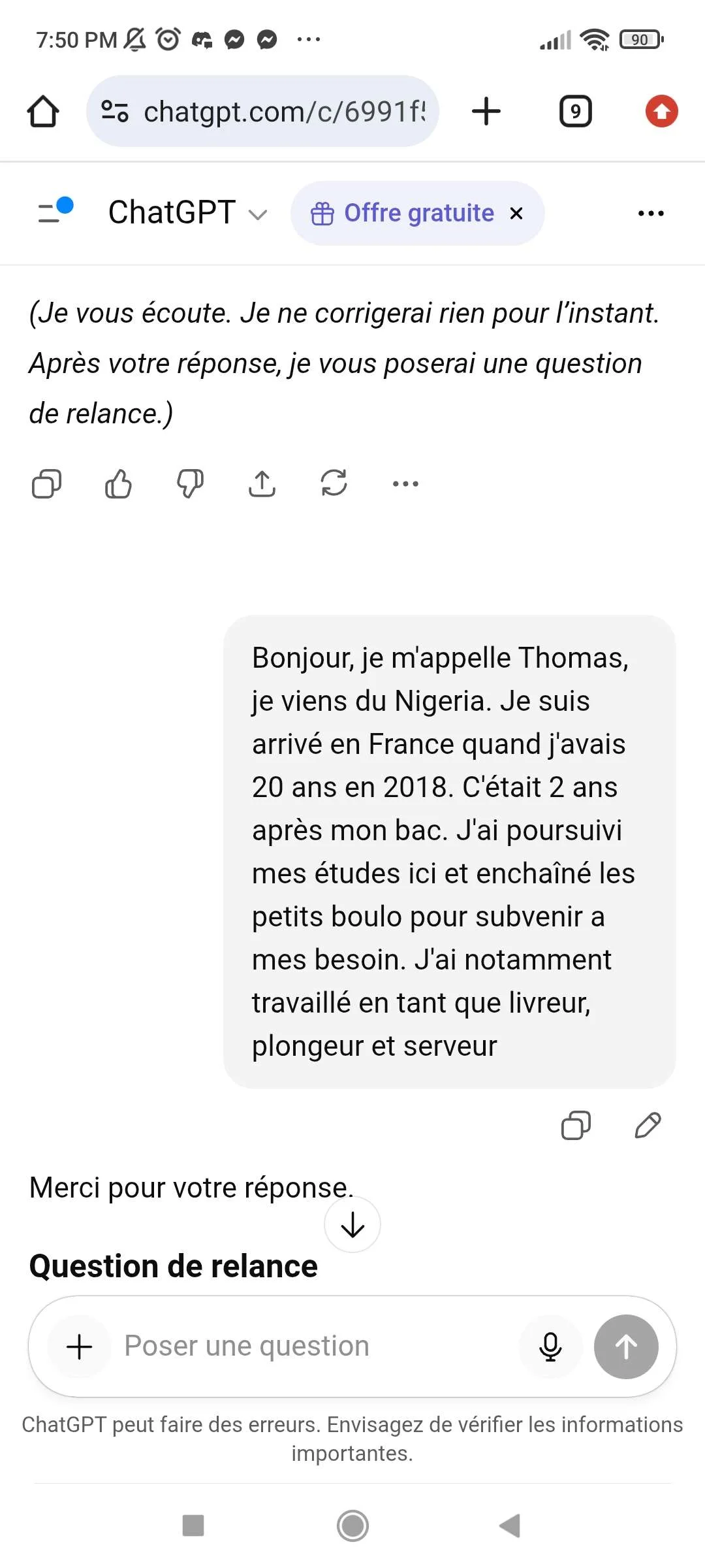 ChaGPT TCF naturalisation