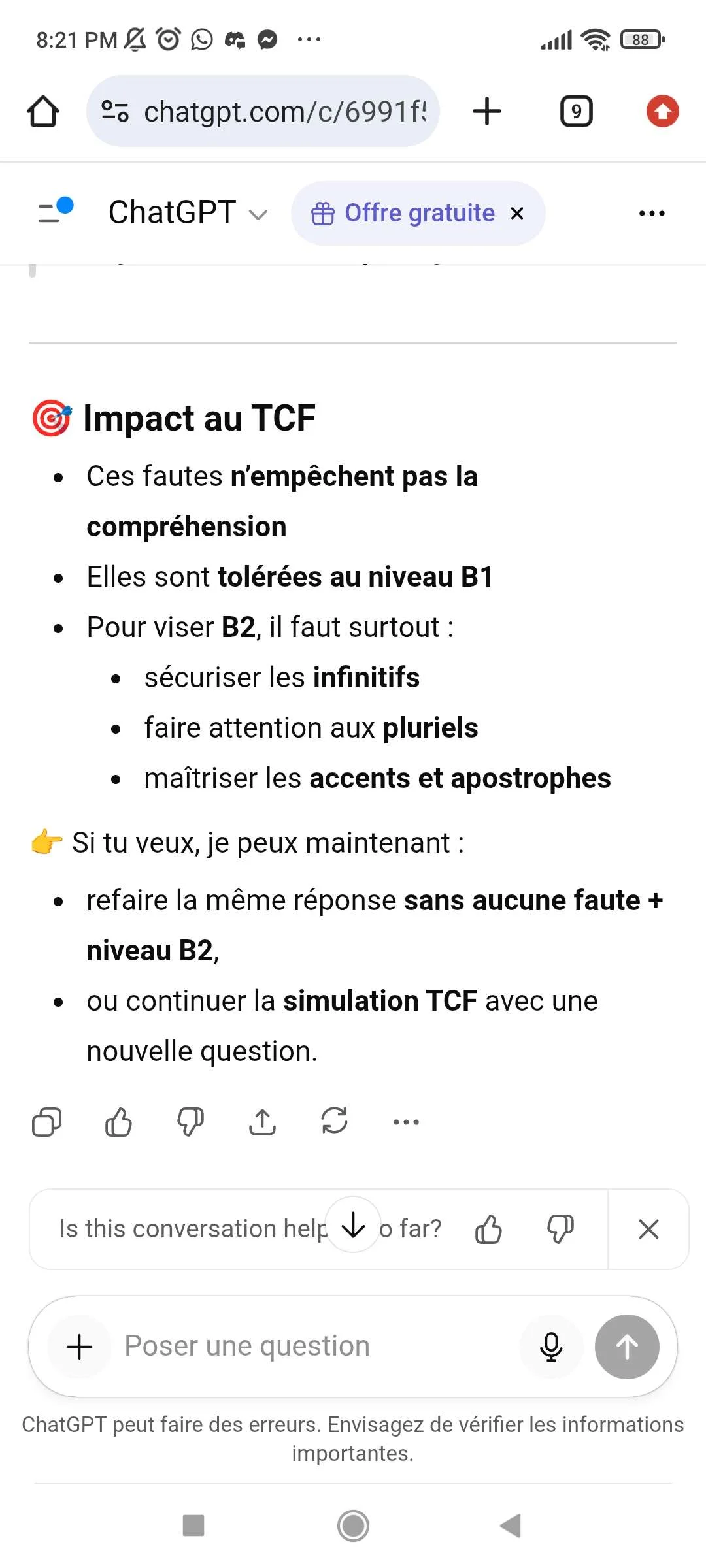 ChaGPT TCF naturalisation