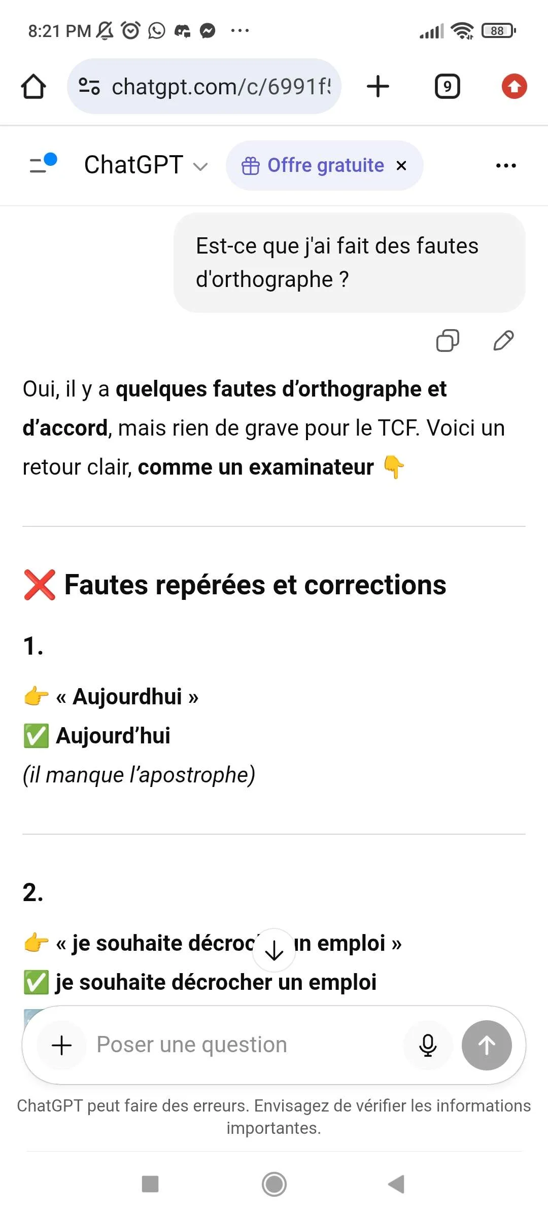 ChaGPT TCF naturalisation