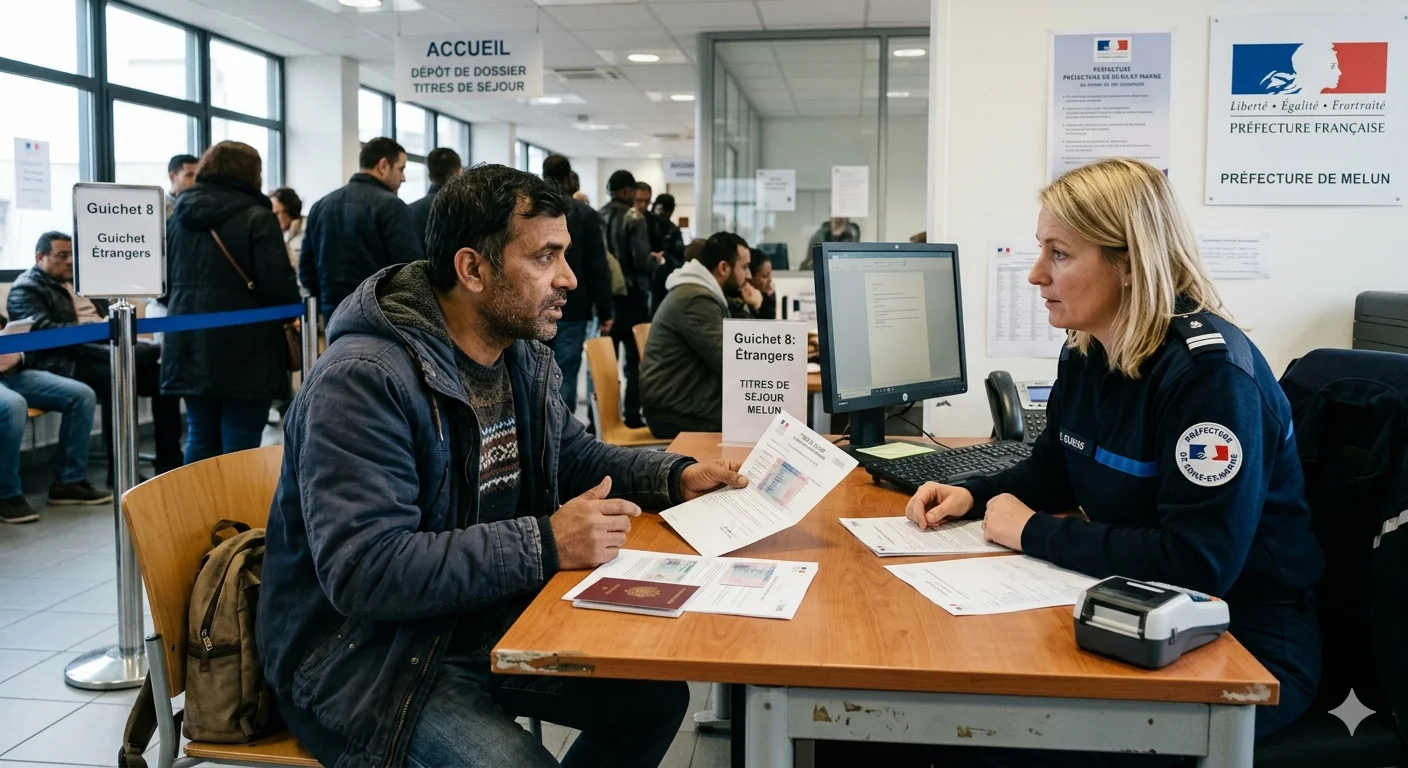 titre de séjour Melun